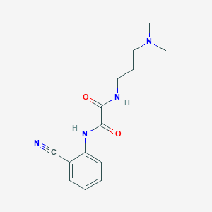 molecular formula C14H18N4O2 B2826931 N'-(2-氰基苯基)-N-[3-(二甲胺基)丙基]草酰胺 CAS No. 898349-56-9