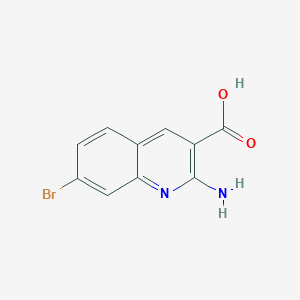 molecular formula C10H7BrN2O2 B2826937 2-Amino-7-bromoquinoline-3-carboxylic acid CAS No. 2010983-71-6