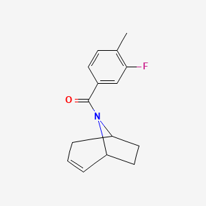 molecular formula C15H16FNO B2826946 (1R,5S)-8-azabicyclo[3.2.1]oct-2-en-8-yl(3-fluoro-4-methylphenyl)methanone CAS No. 1797096-89-9