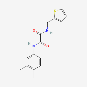 molecular formula C15H16N2O2S B2826954 N'-(3,4-dimethylphenyl)-N-(thiophen-2-ylmethyl)oxamide CAS No. 499111-31-8