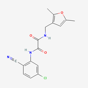 molecular formula C16H14ClN3O3 B2826958 N1-(5-氯-2-氰基苯基)-N2-((2,5-二甲基呋喃-3-基)甲基)草酰胺 CAS No. 1351590-03-8