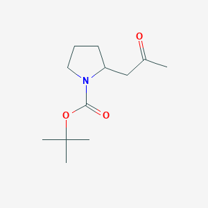 molecular formula C12H21NO3 B2826959 叔丁基 2-(2-氧代丙基)吡咯烷-1-羧酸酯 CAS No. 86953-89-1