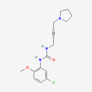 molecular formula C16H20ClN3O2 B2826968 1-(5-Chloro-2-methoxyphenyl)-3-(4-(pyrrolidin-1-yl)but-2-yn-1-yl)urea CAS No. 1396750-16-5