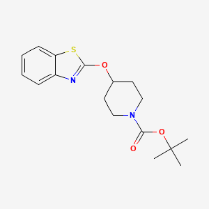 molecular formula C17H22N2O3S B2826974 tert-Butyl 4-(benzo[d]thiazol-2-yloxy)piperidine-1-carboxylate CAS No. 1353985-53-1