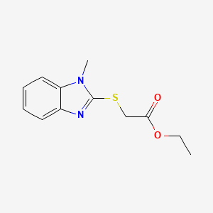 molecular formula C12H14N2O2S B2826983 ethyl 2-((1-methyl-1H-benzo[d]imidazol-2-yl)thio)acetate CAS No. 313262-54-3