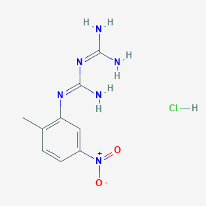 molecular formula C9H13ClN6O2 B2826985 1-(2-Methyl-5-nitrophenyl)biguanide hydrochloride CAS No. 1170909-72-4