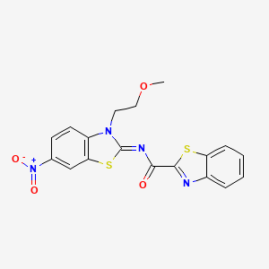 (Z)-N-(3-(2-methoxyethyl)-6-nitrobenzo[d]thiazol-2(3H)-ylidene)benzo[d]thiazole-2-carboxamide