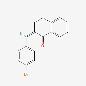 molecular formula C17H13BrO B2827000 (2Z)-2-[(4-bromophenyl)methylidene]-3,4-dihydronaphthalen-1-one CAS No. 59082-34-7