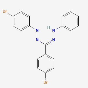 molecular formula C19H14Br2N4 B2827001 (NE,Z)-4-Bromo-N-[(4-bromophenyl)imino]-N'-(phenylamino)benzene-1-carboximidamide CAS No. 127040-29-3