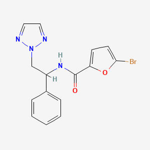molecular formula C15H13BrN4O2 B2827014 5-溴-N-(1-苯基-2-(2H-1,2,3-三唑-2-基)乙基)呋喃-2-甲酰胺 CAS No. 2034253-26-2