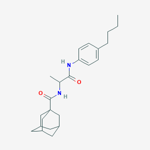 molecular formula C24H34N2O2 B2827024 2-(adamantanylcarbonylamino)-N-(4-butylphenyl)propanamide CAS No. 1008071-91-7