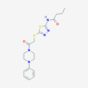 N-(5-{[2-oxo-2-(4-phenylpiperazin-1-yl)ethyl]sulfanyl}-1,3,4-thiadiazol-2-yl)butanamide