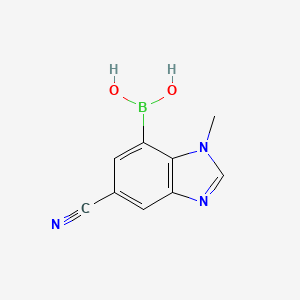 molecular formula C9H8BN3O2 B2827031 6-Cyano-3-methylbenzodiazole-4-boronic acid CAS No. 2377609-68-0