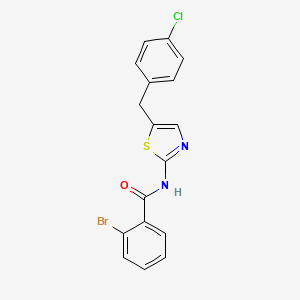 2-bromo-N-(5-(4-chlorobenzyl)thiazol-2-yl)benzamide
