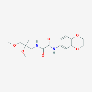 molecular formula C16H22N2O6 B2827038 N1-(2,3-dihydrobenzo[b][1,4]dioxin-6-yl)-N2-(2,3-dimethoxy-2-methylpropyl)oxalamide CAS No. 2034243-53-1