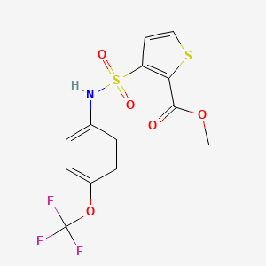 Methyl 3-({[4-(trifluoromethoxy)phenyl]amino}sulfonyl)thiophene-2-carboxylate