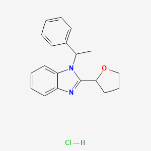 1-(1-phenylethyl)-2-(tetrahydrofuran-2-yl)-1H-benzo[d]imidazole hydrochloride