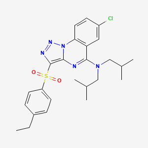7-chloro-3-[(4-ethylphenyl)sulfonyl]-N,N-diisobutyl[1,2,3]triazolo[1,5-a]quinazolin-5-amine