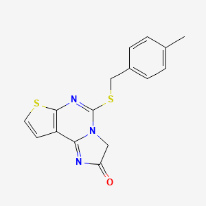 molecular formula C16H13N3OS2 B2827054 5-[(4-甲基苄基)硫代咪唑并[1,2-c]噻吩-3(2H)-酮 CAS No. 866131-87-5