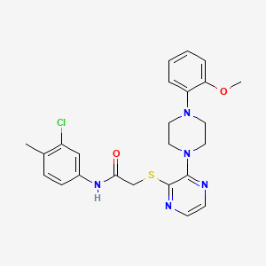 molecular formula C24H26ClN5O2S B2827056 N-(3-chlorobenzyl)-1-(1,3-dimethyl-2,6-dioxo-1,2,3,6-tetrahydropyrimidin-4-yl)piperidine-3-carboxamide CAS No. 1115932-04-1