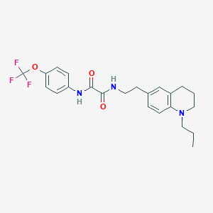 molecular formula C23H26F3N3O3 B2827059 N1-(2-(1-丙基-1,2,3,4-四氢喹啉-6-基)乙基)-N2-(4-(三氟甲氧基)苯基)草酰胺 CAS No. 955594-64-6