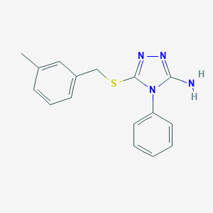 molecular formula C16H16N4S B282706 5-[(3-methylbenzyl)sulfanyl]-4-phenyl-4H-1,2,4-triazol-3-amine 