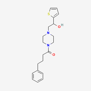 1-(4-(2-Hydroxy-2-(thiophen-2-yl)ethyl)piperazin-1-yl)-4-phenylbutan-1-one