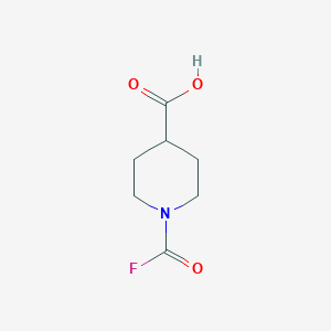 molecular formula C7H10FNO3 B2827068 1-Carbonofluoridoylpiperidine-4-carboxylic acid CAS No. 2445786-01-4