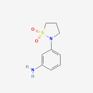 molecular formula C9H12N2O2S B2827086 2-(3-氨基苯基)异噻唑啉-1,1-二氧化物 CAS No. 67804-53-9