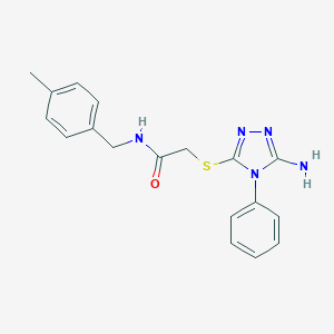 molecular formula C18H19N5OS B282709 2-[(5-amino-4-phenyl-4H-1,2,4-triazol-3-yl)sulfanyl]-N-(4-methylbenzyl)acetamide 