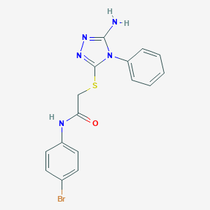 molecular formula C16H14BrN5OS B282710 2-[(5-amino-4-phenyl-4H-1,2,4-triazol-3-yl)sulfanyl]-N-(4-bromophenyl)acetamide 