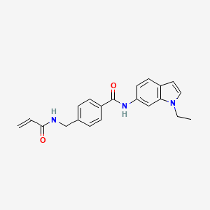molecular formula C21H21N3O2 B2827122 N-(1-ethyl-1H-indol-6-yl)-4-[(prop-2-enamido)methyl]benzamide CAS No. 1376297-77-6
