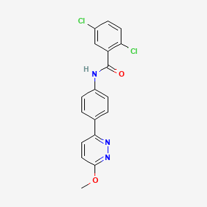 molecular formula C18H13Cl2N3O2 B2827128 2,5-dichloro-N-[4-(6-methoxypyridazin-3-yl)phenyl]benzamide CAS No. 922671-46-3