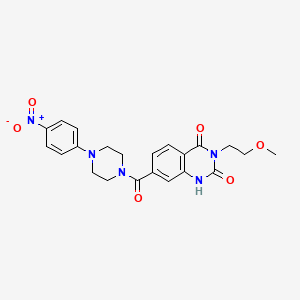 3-(2-methoxyethyl)-7-(4-(4-nitrophenyl)piperazine-1-carbonyl)quinazoline-2,4(1H,3H)-dione