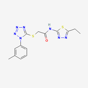 N-(5-ethyl-1,3,4-thiadiazol-2-yl)-2-[1-(3-methylphenyl)tetrazol-5-yl]sulfanylacetamide