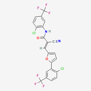 (E)-N-[2-chloro-5-(trifluoromethyl)phenyl]-3-[5-[2-chloro-5-(trifluoromethyl)phenyl]furan-2-yl]-2-cyanoprop-2-enamide