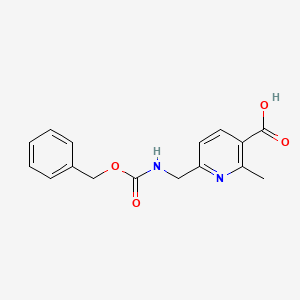 molecular formula C16H16N2O4 B2827141 2-Methyl-6-(phenylmethoxycarbonylaminomethyl)pyridine-3-carboxylic acid CAS No. 2287300-50-7