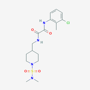 molecular formula C17H25ClN4O4S B2827142 N1-(3-chloro-2-methylphenyl)-N2-((1-(N,N-dimethylsulfamoyl)piperidin-4-yl)methyl)oxalamide CAS No. 2034458-78-9