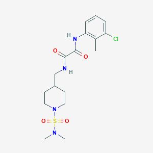 molecular formula C17H25ClN4O4S B2827142 N1-(3-氯-2-甲基苯基)-N2-((1-(N,N-二甲基磺酰)哌啶-4-基)甲基)草酰胺 CAS No. 2034458-78-9