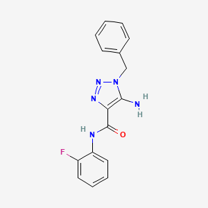 molecular formula C16H14FN5O B2827143 5-氨基-1-苄基-N-(2-氟苯基)-1H-1,2,3-三唑-4-羧酰胺 CAS No. 899749-78-1