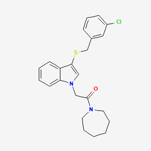 1-(2-azepan-1-yl-2-oxoethyl)-3-[(3-chlorobenzyl)thio]-1H-indole