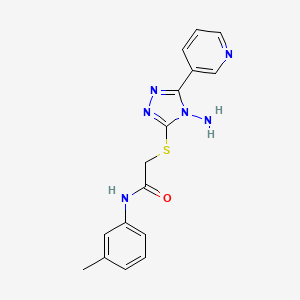 molecular formula C16H16N6OS B2827150 2-{[4-氨基-5-(吡啶-3-基)-4H-1,2,4-三唑-3-基]硫代}-N-(3-甲基苯基)乙酰胺 CAS No. 880801-88-7