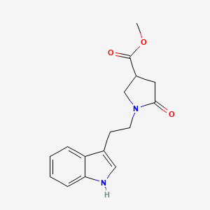 molecular formula C16H18N2O3 B2827152 甲基1-[2-(1H-吲哚-3-基)乙基]-5-氧代-3-吡咯啉羧酸酯 CAS No. 4868-78-4