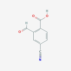 molecular formula C9H5NO3 B2827155 4-Cyano-2-formylbenzoic acid CAS No. 1260658-70-5