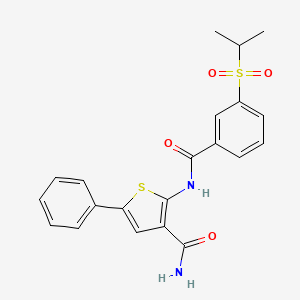 2-(3-(Isopropylsulfonyl)benzamido)-5-phenylthiophene-3-carboxamide