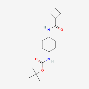 molecular formula C16H28N2O3 B2827177 tert-Butyl (1R*,4R*)-4-(cyclobutanecarbonylamino)cyclohexylcarbamate CAS No. 1286275-73-7