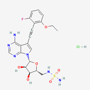 molecular formula C21H24ClFN6O6S B2827184 TAS4464 (hydrochloride) CAS No. 1848959-11-4
