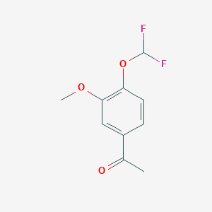 molecular formula C10H10F2O3 B2827185 1-[4-(二氟甲氧基)-3-甲氧基苯基]乙酮 CAS No. 101975-20-6