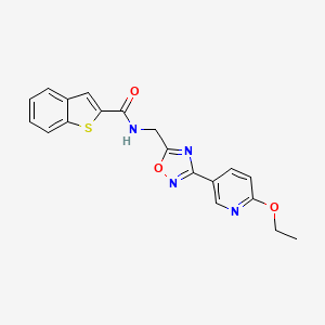 molecular formula C19H16N4O3S B2827196 N-((3-(6-乙氧吡啶-3-基)-1,2,4-噁二唑-5-基)甲基)苯并[b]噻吩-2-甲酰胺 CAS No. 2034602-07-6