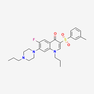 6-fluoro-1-propyl-7-(4-propylpiperazin-1-yl)-3-(m-tolylsulfonyl)quinolin-4(1H)-one